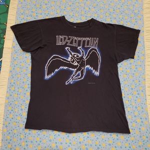 🎸 1984 Led Zeppelin 🔥 80s Shirt XL 🇺🇸 USA Vintage Original Zoso 💎 Band Tee